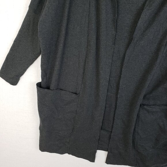 NWT Pact Airplane Cardigan Organic Cotton Dark Gray Pockets size L/XL Travel - Picture 12 of 13